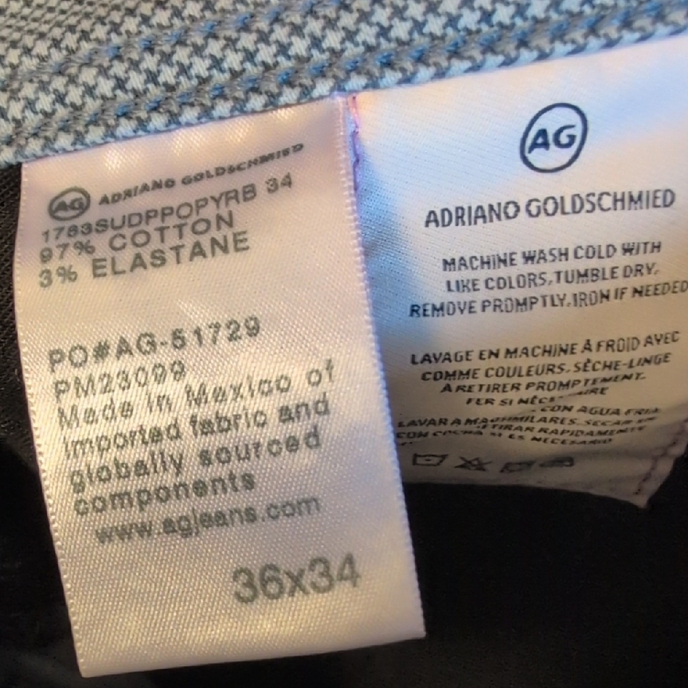 AG Adriano Goldschmied Men's Gray Straight Jeans - Picture 8 of 8